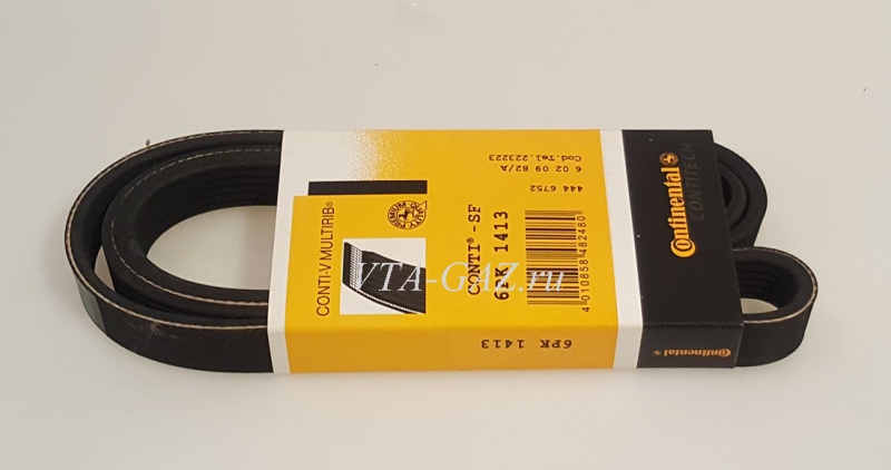 Ремень Газель, Соболь дв. 405 Евро-3 с ГУР 6РК 1413 Continental, 6РК1413 за 700 руб.