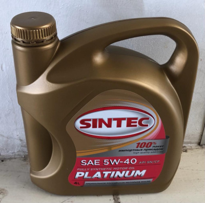 Масло двигателя SINTEC PLATINUM 5W40 4л.