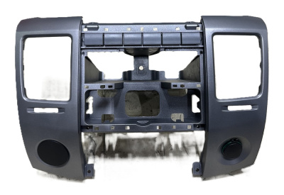 Накладка (каркас) панели приборов центральный Газель, Соболь Бизнес серебро