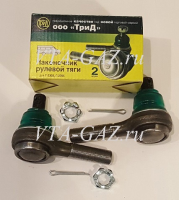 Наконечник (поперечной) рулевой тяги Газель комплект