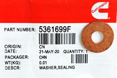 Шайба уплотнительная картера цепи Газель, Соболь Бизнес, Газель Next дв. 2.8 Cummins E-5