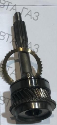 Вал первичный КПП Волга 5-и ступенчатая в сборе с подшипником и синхронизатором завод