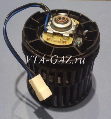 Мотор печки Газель, Соболь нового образца в сборе с кольцом (Вентилятор отопителя)