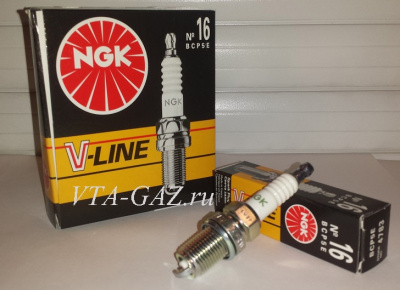 Свечи зажигания Газель Уаз дв 405, 409 Евро-3 NGK №16 комплект 7496 VL 17